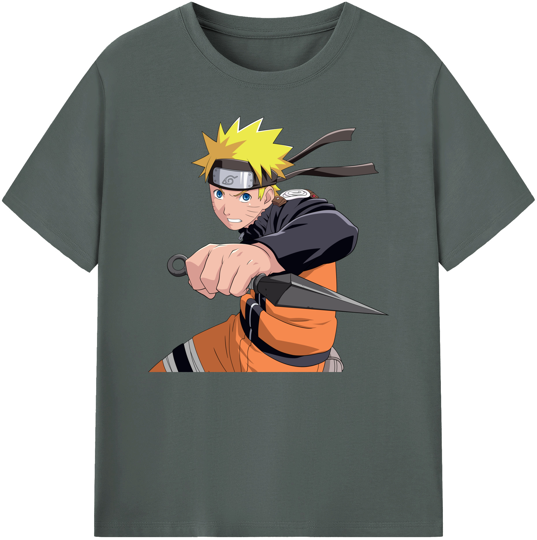 （画像用） NARUTO -ナルト- うずまき ナルト Uzumaki Naruto 綿100％ メンズ半袖Tシャツ｜肌触りやわらか＆通気性